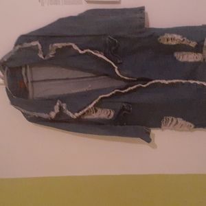 Long jeans jacket